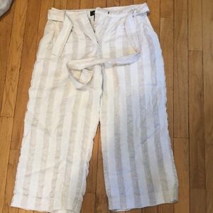 Who what wear linen stripe wide leg